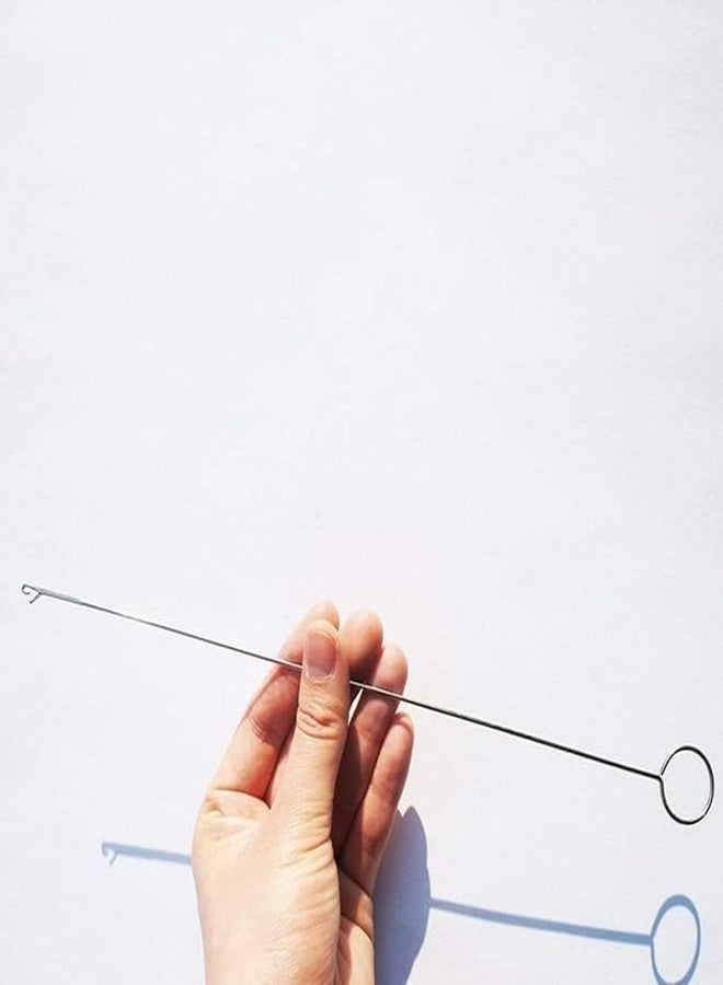 Sana Mega Mart Sewing Loop Turner Hook 10.5 Inch (26.5cm) with Latch | Durable Steel Tool for Turning Fabric Tubes, Straps, Belts, Bias Tapes, and Loops | DIY Sewing Craft Tool for Tailors & Hobbyists - Image 2